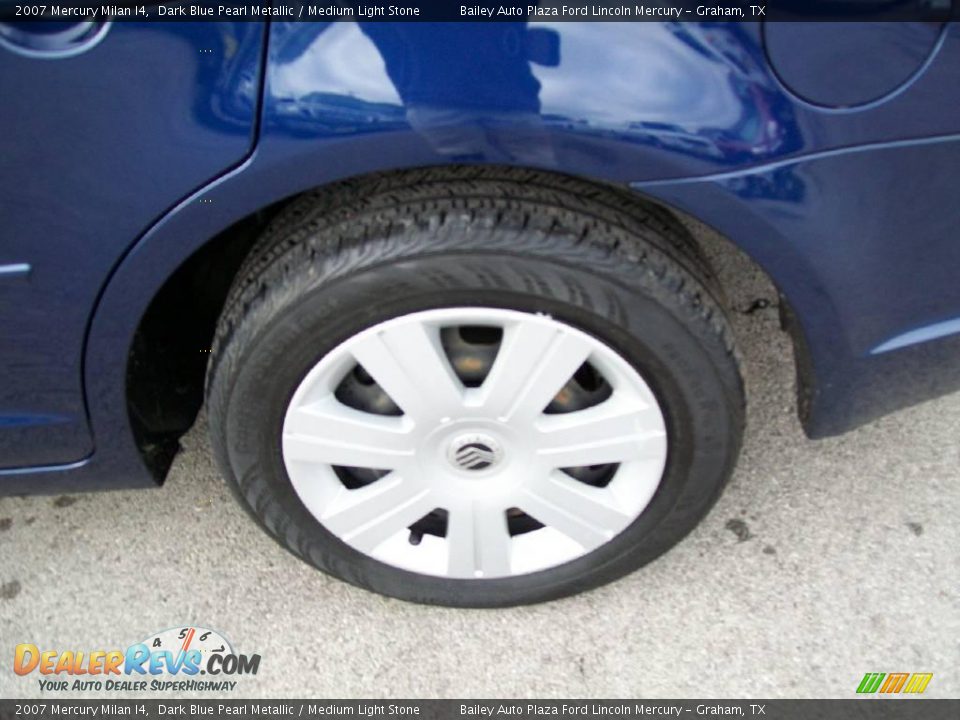 2007 Mercury Milan I4 Dark Blue Pearl Metallic / Medium Light Stone Photo #7