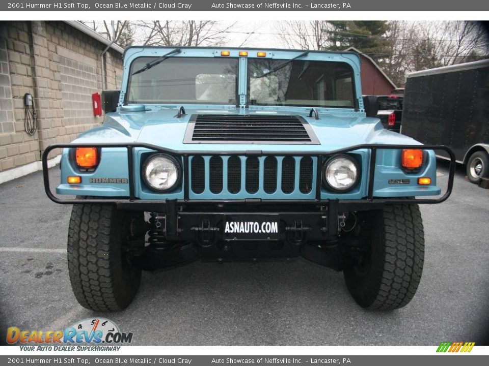 2001 Hummer H1 Soft Top Ocean Blue Metallic / Cloud Gray Photo #2