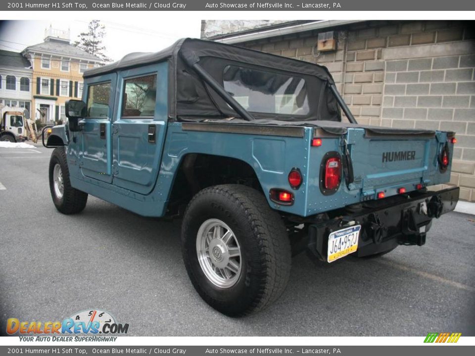 2001 Hummer H1 Soft Top Ocean Blue Metallic / Cloud Gray Photo #4