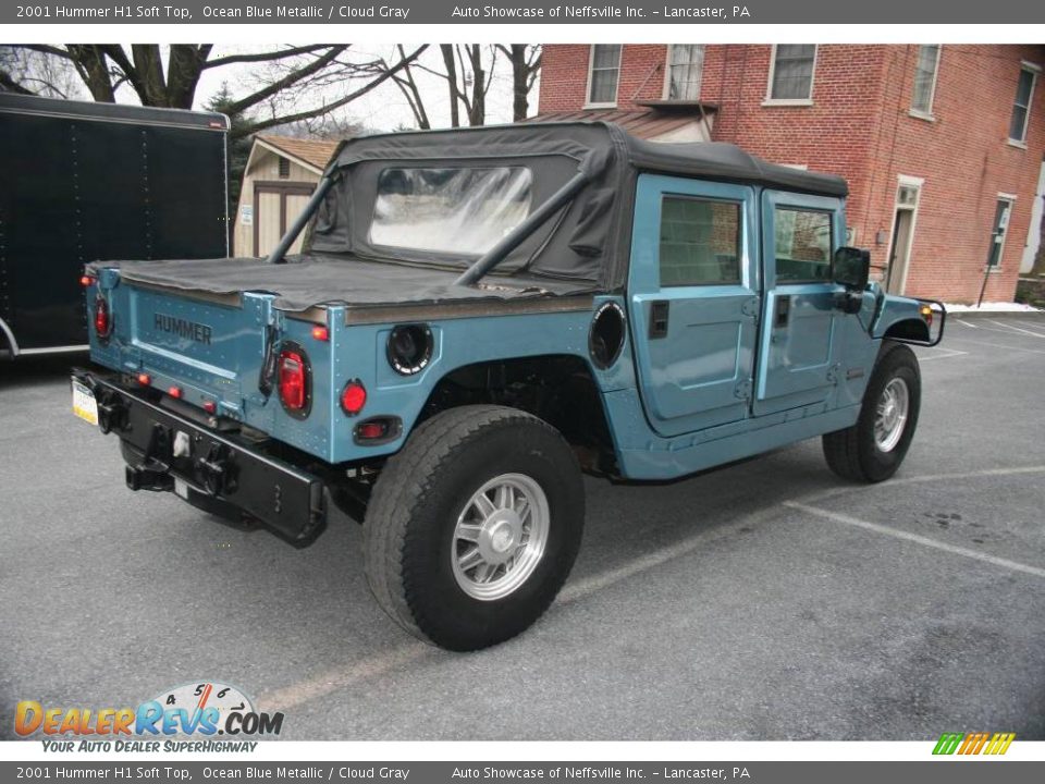 2001 Hummer H1 Soft Top Ocean Blue Metallic / Cloud Gray Photo #6