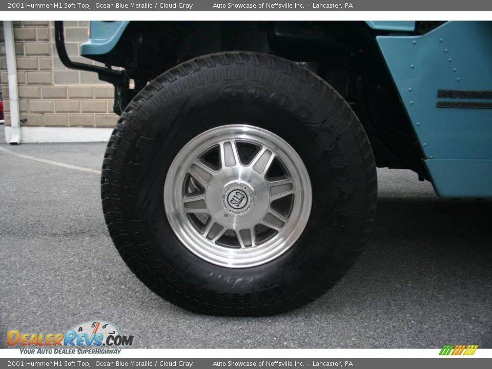 2001 Hummer H1 Soft Top Ocean Blue Metallic / Cloud Gray Photo #11