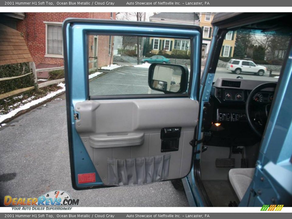 2001 Hummer H1 Soft Top Ocean Blue Metallic / Cloud Gray Photo #12