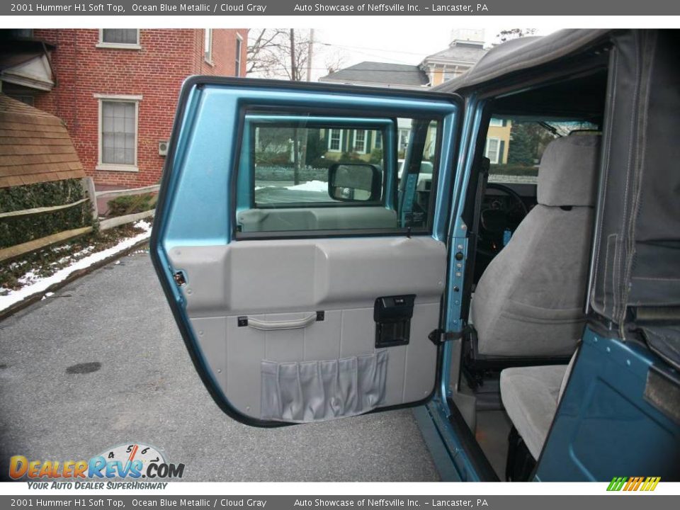 2001 Hummer H1 Soft Top Ocean Blue Metallic / Cloud Gray Photo #13