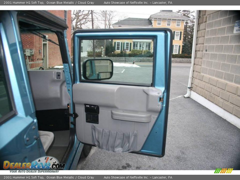 2001 Hummer H1 Soft Top Ocean Blue Metallic / Cloud Gray Photo #14