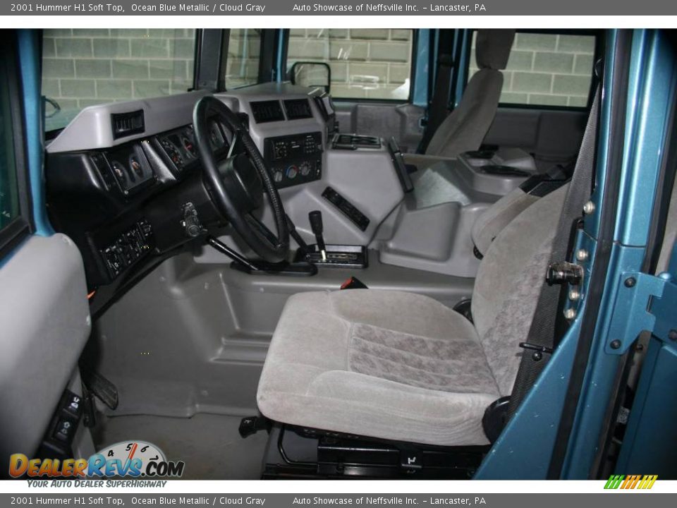 2001 Hummer H1 Soft Top Ocean Blue Metallic / Cloud Gray Photo #16