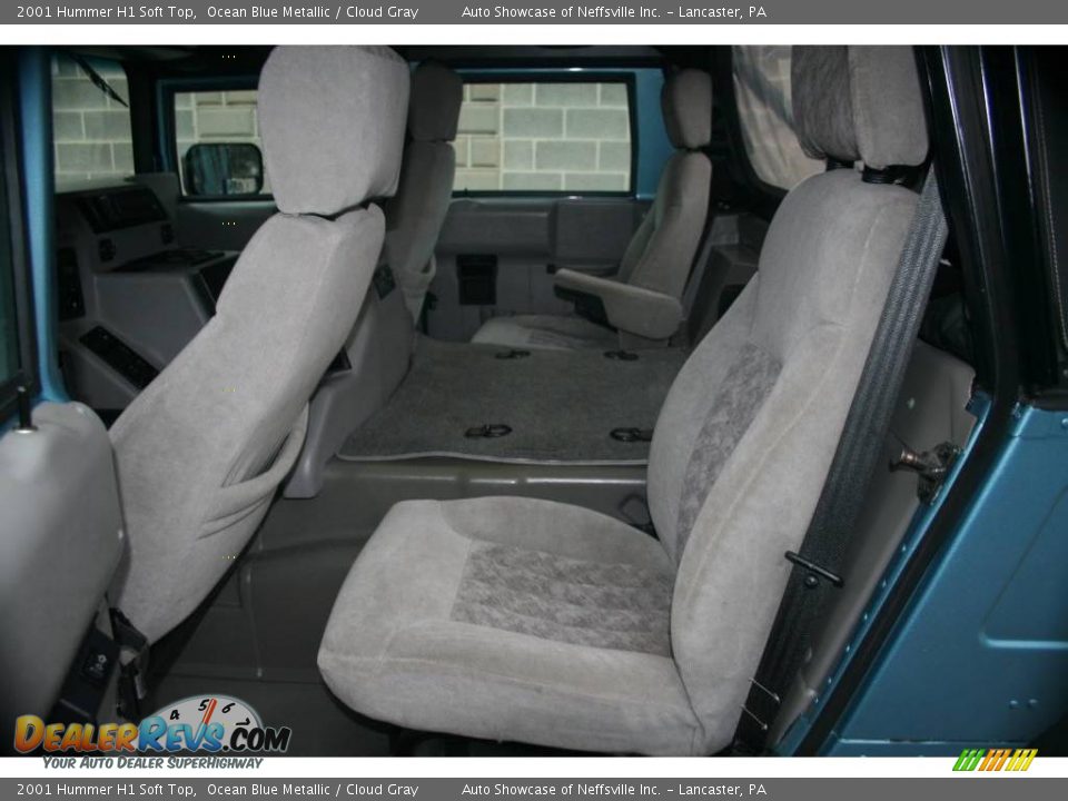 2001 Hummer H1 Soft Top Ocean Blue Metallic / Cloud Gray Photo #17