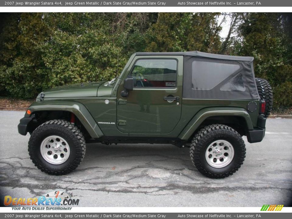2007 Jeep Wrangler Sahara 4x4 Jeep Green Metallic / Dark Slate Gray/Medium Slate Gray Photo #3