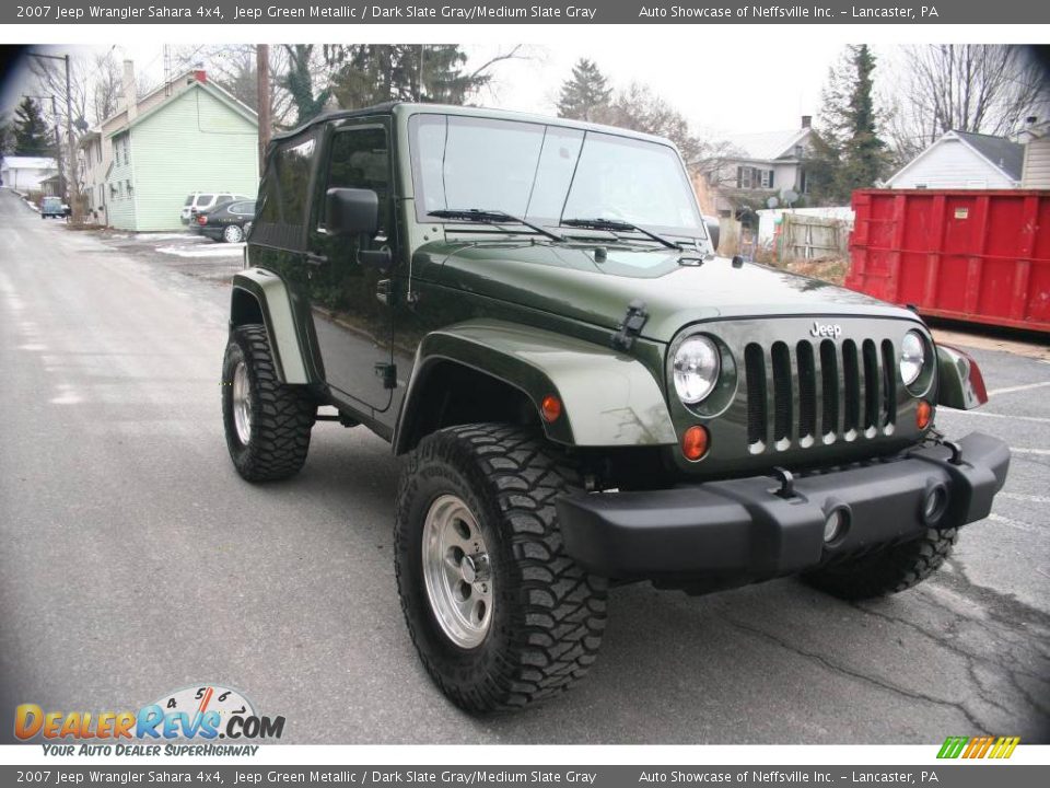 2007 Jeep Wrangler Sahara 4x4 Jeep Green Metallic / Dark Slate Gray/Medium Slate Gray Photo #8