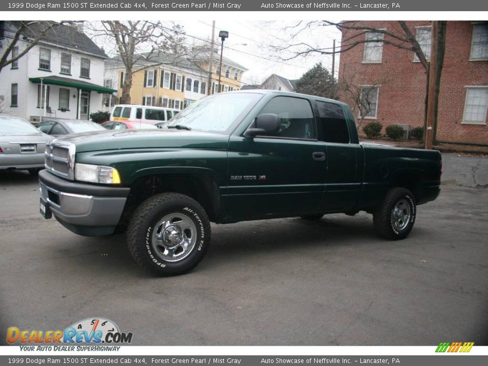 1999 Dodge Ram 1500 ST Extended Cab 4x4 Forest Green Pearl / Mist Gray Photo #1
