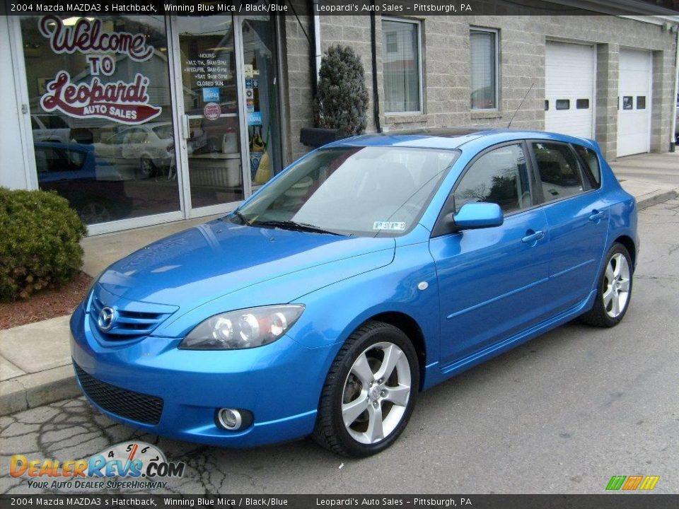 2004 Mazda MAZDA3 s Hatchback Winning Blue Mica / Black/Blue Photo #1