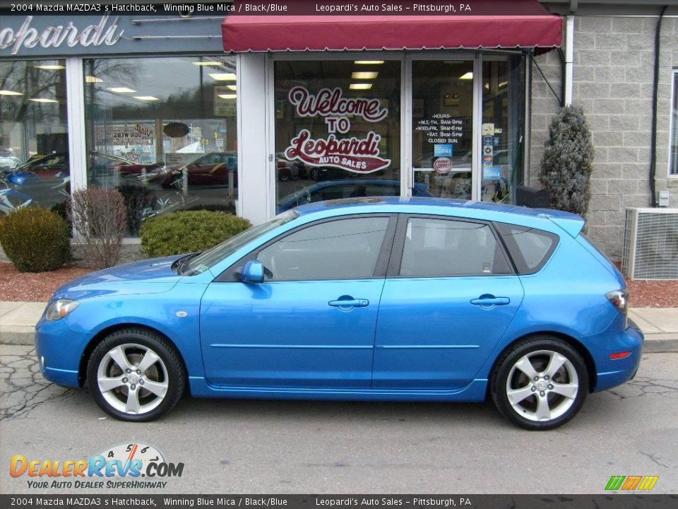 2004 Mazda MAZDA3 s Hatchback Winning Blue Mica / Black/Blue Photo #2