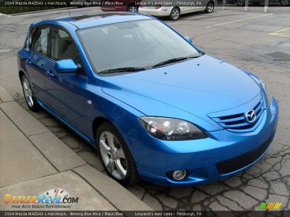 2004 Mazda MAZDA3 s Hatchback Winning Blue Mica / Black/Blue Photo #6