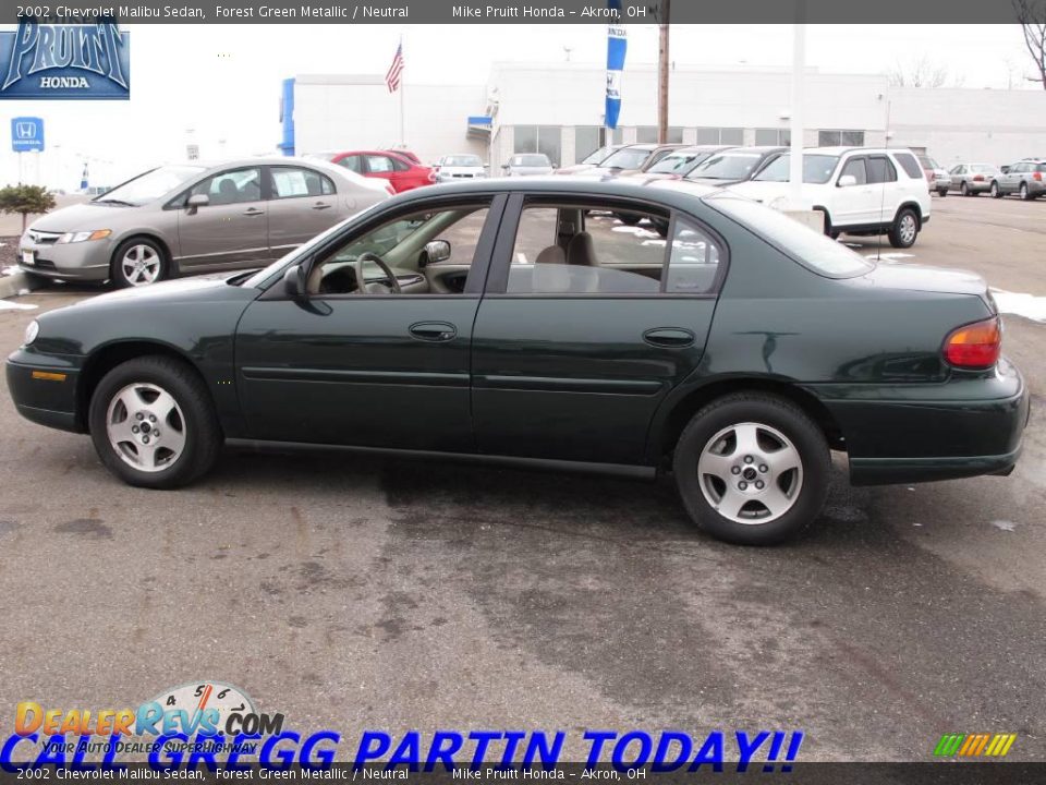 2002 Chevrolet Malibu Sedan Forest Green Metallic / Neutral Photo #1
