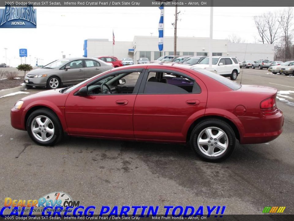 2005 Dodge Stratus SXT Sedan Inferno Red Crystal Pearl / Dark Slate Gray Photo #1
