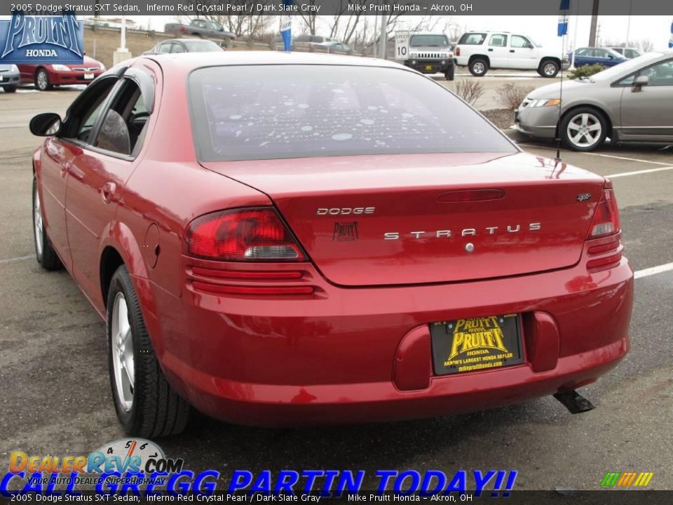 2005 Dodge Stratus SXT Sedan Inferno Red Crystal Pearl / Dark Slate Gray Photo #2