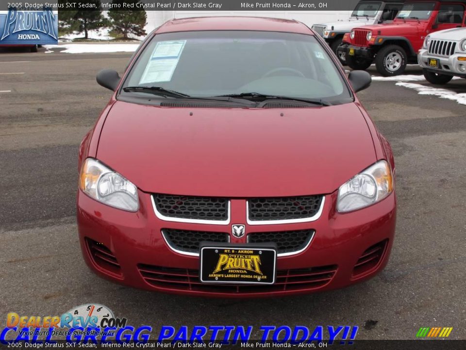 2005 Dodge Stratus SXT Sedan Inferno Red Crystal Pearl / Dark Slate Gray Photo #4
