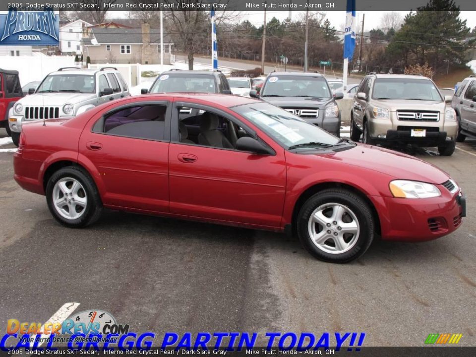 2005 Dodge Stratus SXT Sedan Inferno Red Crystal Pearl / Dark Slate Gray Photo #6