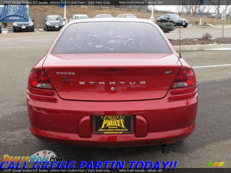 2005 Dodge Stratus SXT Sedan Inferno Red Crystal Pearl / Dark Slate Gray Photo #8