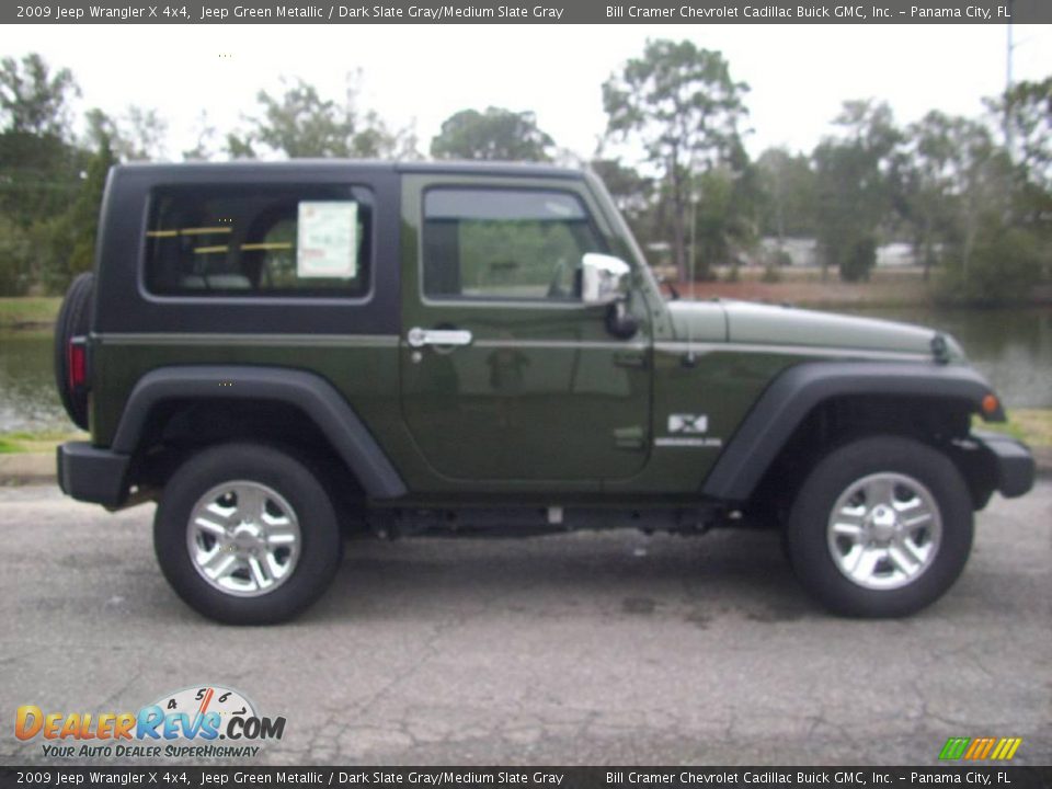 2009 Jeep Wrangler X 4x4 Jeep Green Metallic / Dark Slate Gray/Medium Slate Gray Photo #1