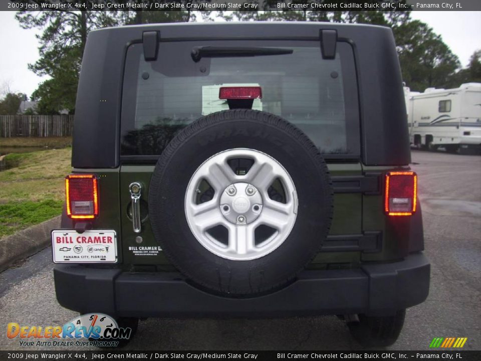 2009 Jeep Wrangler X 4x4 Jeep Green Metallic / Dark Slate Gray/Medium Slate Gray Photo #3