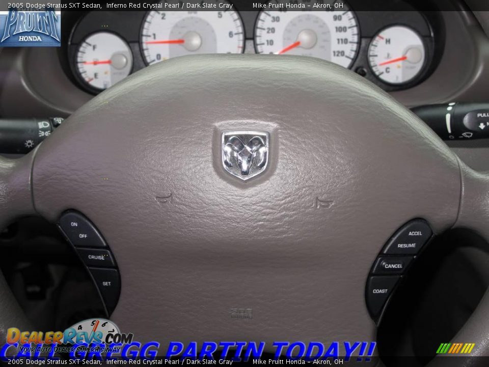 2005 Dodge Stratus SXT Sedan Inferno Red Crystal Pearl / Dark Slate Gray Photo #17