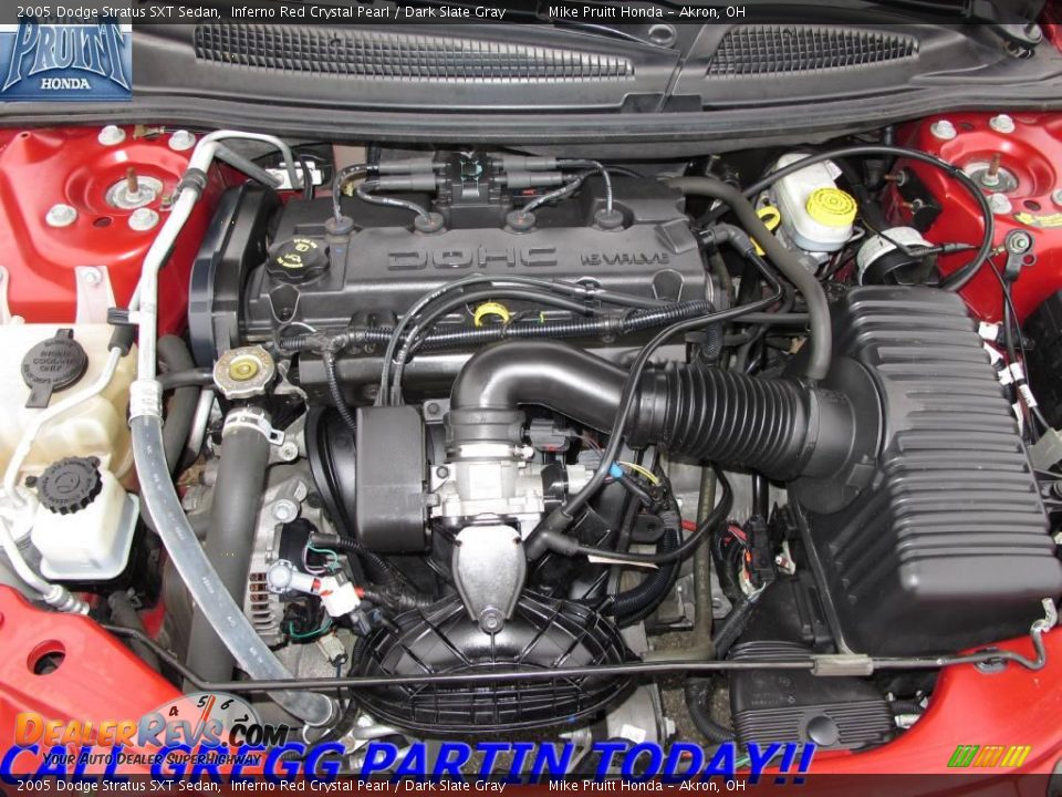 2005 Dodge Stratus SXT Sedan Inferno Red Crystal Pearl / Dark Slate Gray Photo #23