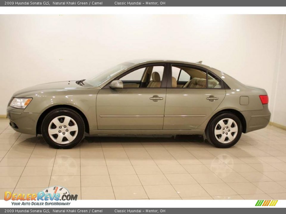 2009 Hyundai Sonata GLS Natural Khaki Green / Camel Photo #4