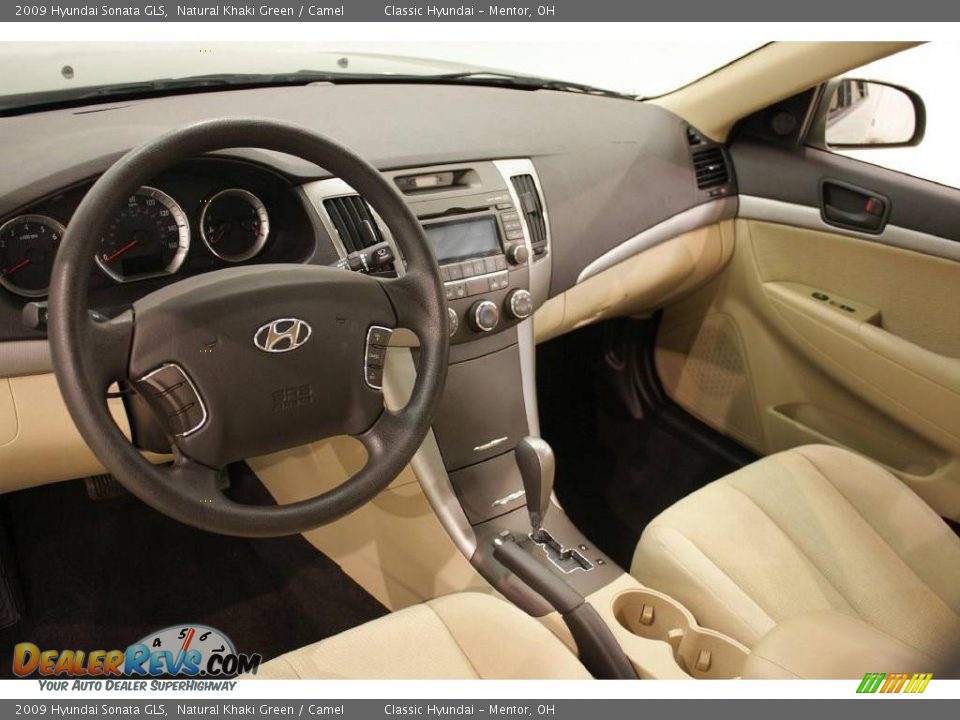 2009 Hyundai Sonata GLS Natural Khaki Green / Camel Photo #10