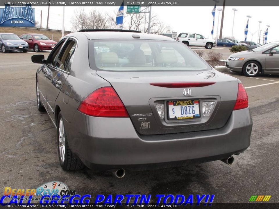 2007 Honda Accord EX-L V6 Sedan Carbon Bronze Pearl / Ivory Photo #2