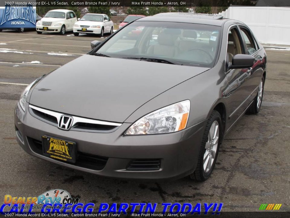 2007 Honda Accord EX-L V6 Sedan Carbon Bronze Pearl / Ivory Photo #3