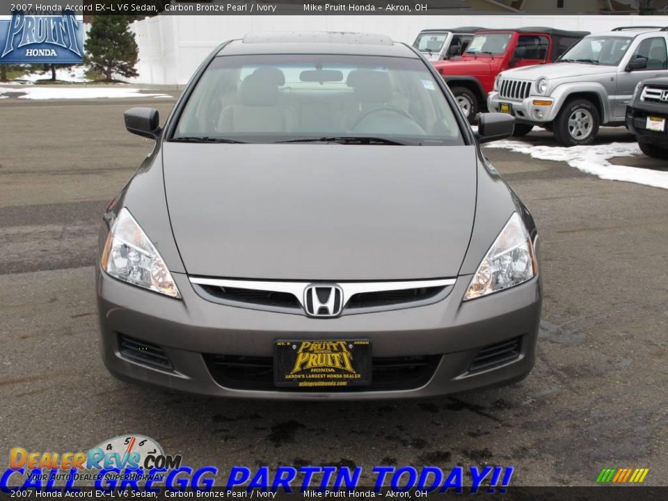 2007 Honda Accord EX-L V6 Sedan Carbon Bronze Pearl / Ivory Photo #4
