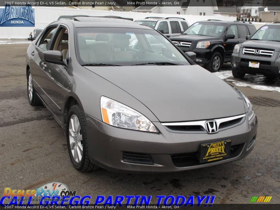 2007 Honda Accord EX-L V6 Sedan Carbon Bronze Pearl / Ivory Photo #5