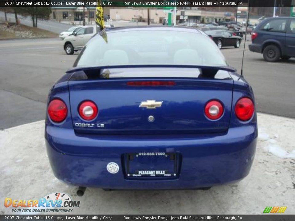 2007 Chevrolet Cobalt LS Coupe Laser Blue Metallic / Gray Photo #3