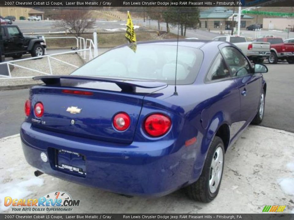 2007 Chevrolet Cobalt LS Coupe Laser Blue Metallic / Gray Photo #4