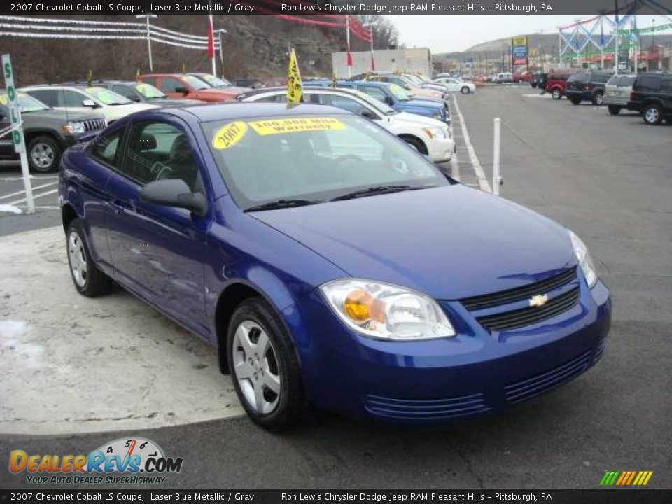 2007 Chevrolet Cobalt LS Coupe Laser Blue Metallic / Gray Photo #6