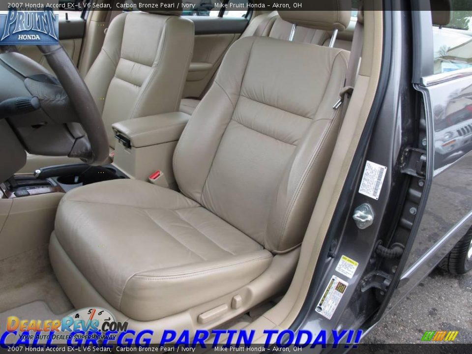 2007 Honda Accord EX-L V6 Sedan Carbon Bronze Pearl / Ivory Photo #12