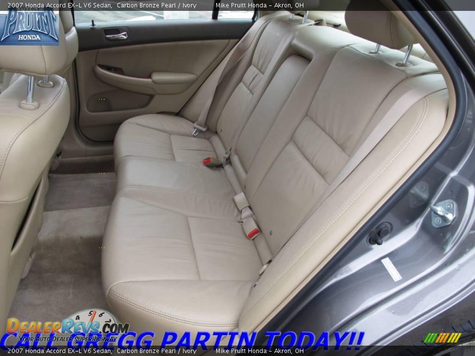2007 Honda Accord EX-L V6 Sedan Carbon Bronze Pearl / Ivory Photo #13