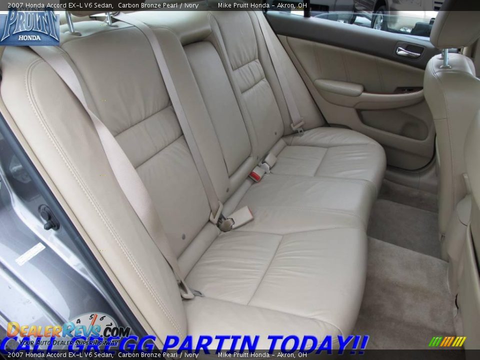 2007 Honda Accord EX-L V6 Sedan Carbon Bronze Pearl / Ivory Photo #14