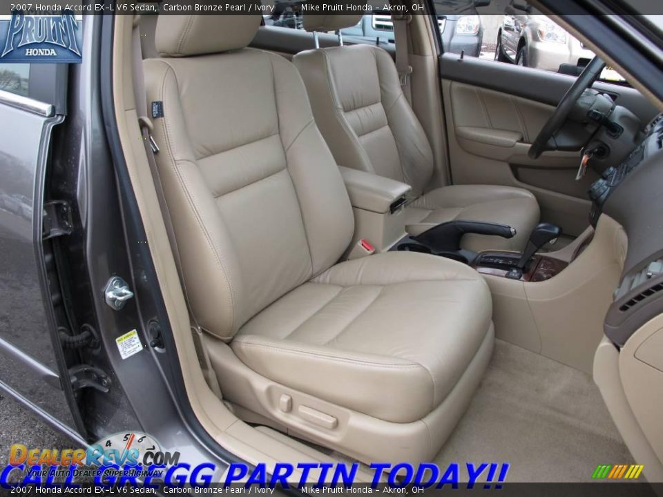 2007 Honda Accord EX-L V6 Sedan Carbon Bronze Pearl / Ivory Photo #15