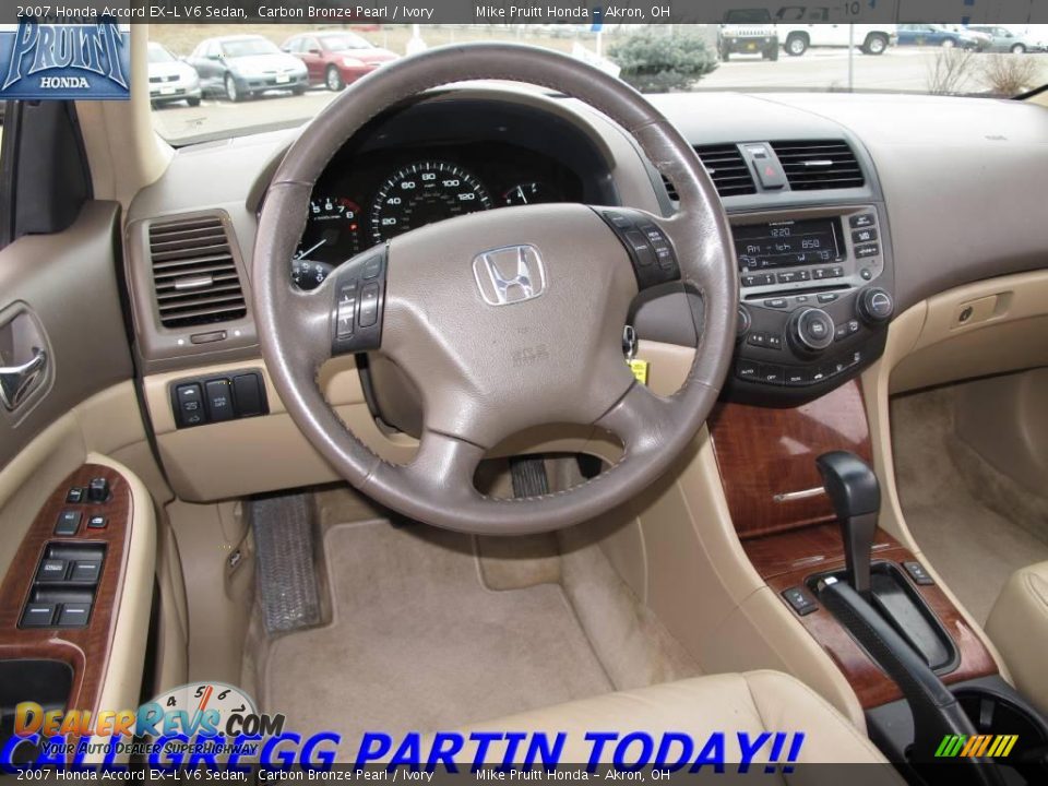 2007 Honda Accord EX-L V6 Sedan Carbon Bronze Pearl / Ivory Photo #16