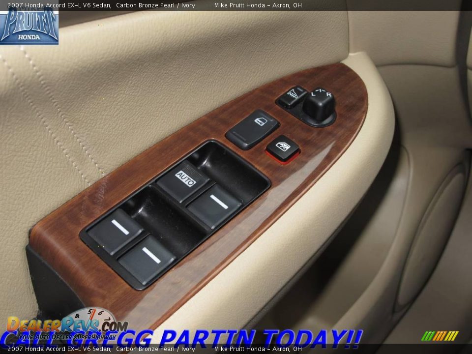 2007 Honda Accord EX-L V6 Sedan Carbon Bronze Pearl / Ivory Photo #19