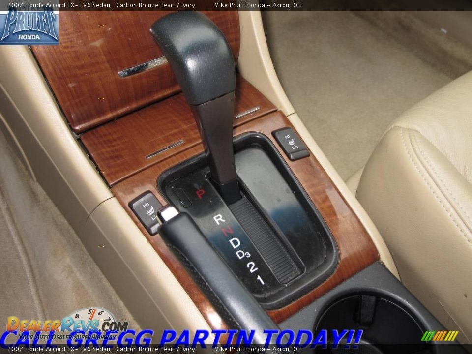 2007 Honda Accord EX-L V6 Sedan Carbon Bronze Pearl / Ivory Photo #22