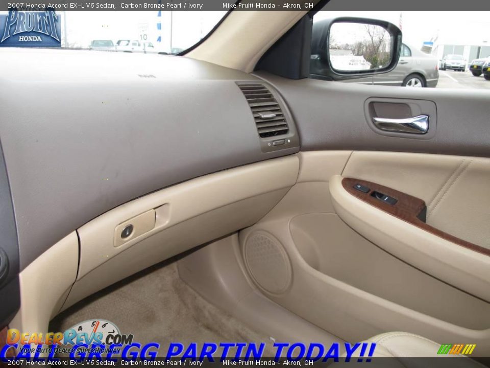 2007 Honda Accord EX-L V6 Sedan Carbon Bronze Pearl / Ivory Photo #23
