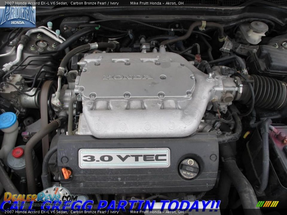 2007 Honda Accord EX-L V6 Sedan Carbon Bronze Pearl / Ivory Photo #25