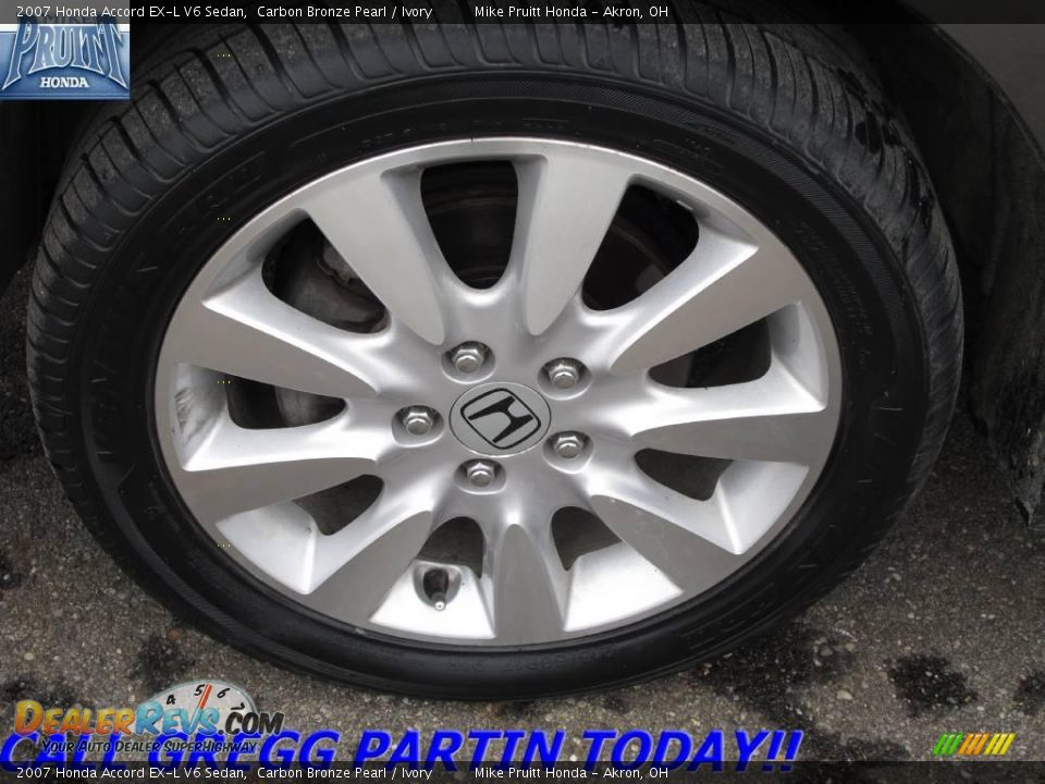 2007 Honda Accord EX-L V6 Sedan Carbon Bronze Pearl / Ivory Photo #27