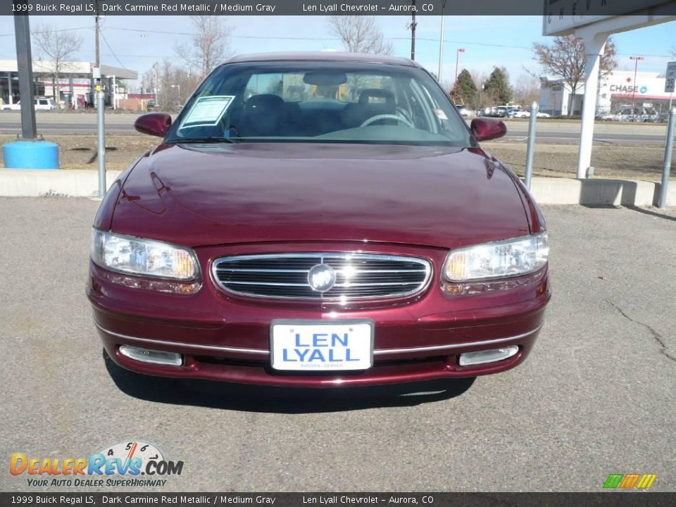 1999 Buick Regal LS Dark Carmine Red Metallic / Medium Gray Photo #2