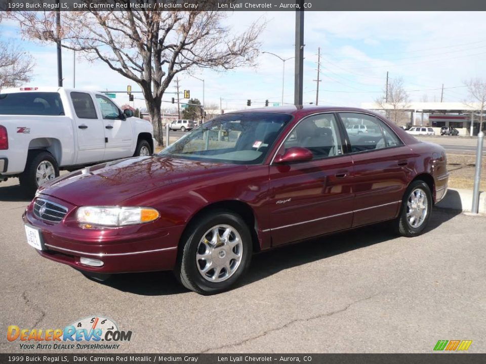 1999 Buick Regal LS Dark Carmine Red Metallic / Medium Gray Photo #3