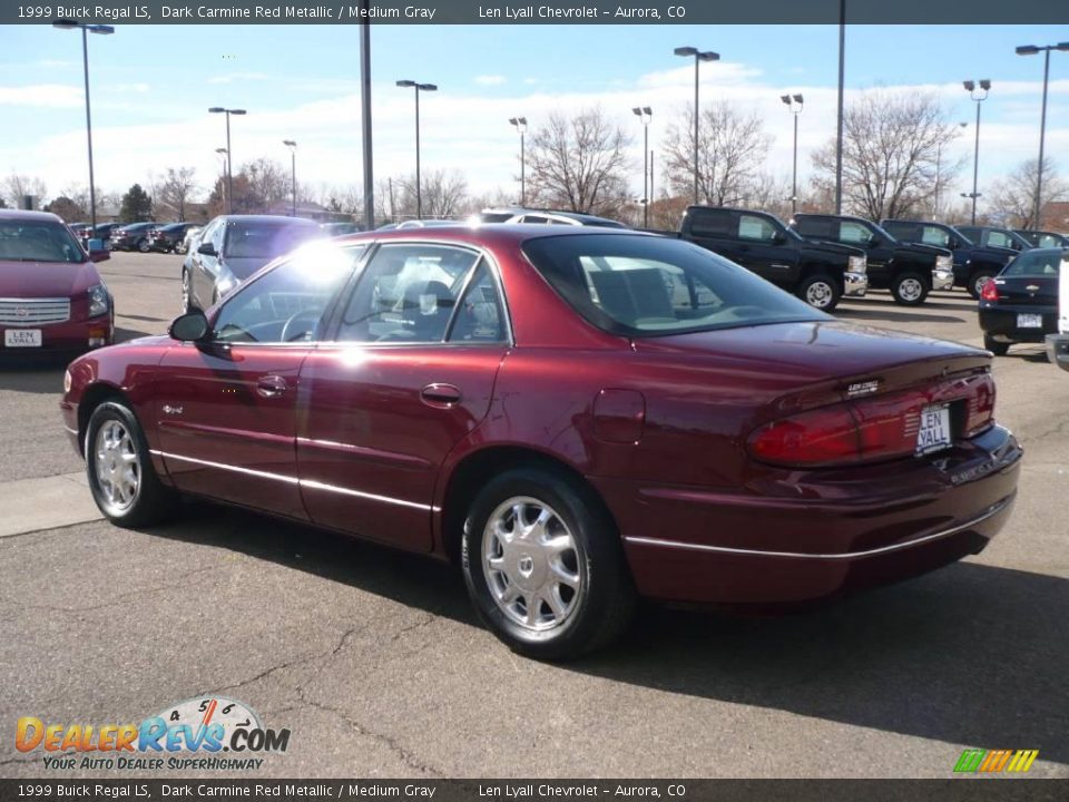 1999 Buick Regal LS Dark Carmine Red Metallic / Medium Gray Photo #4