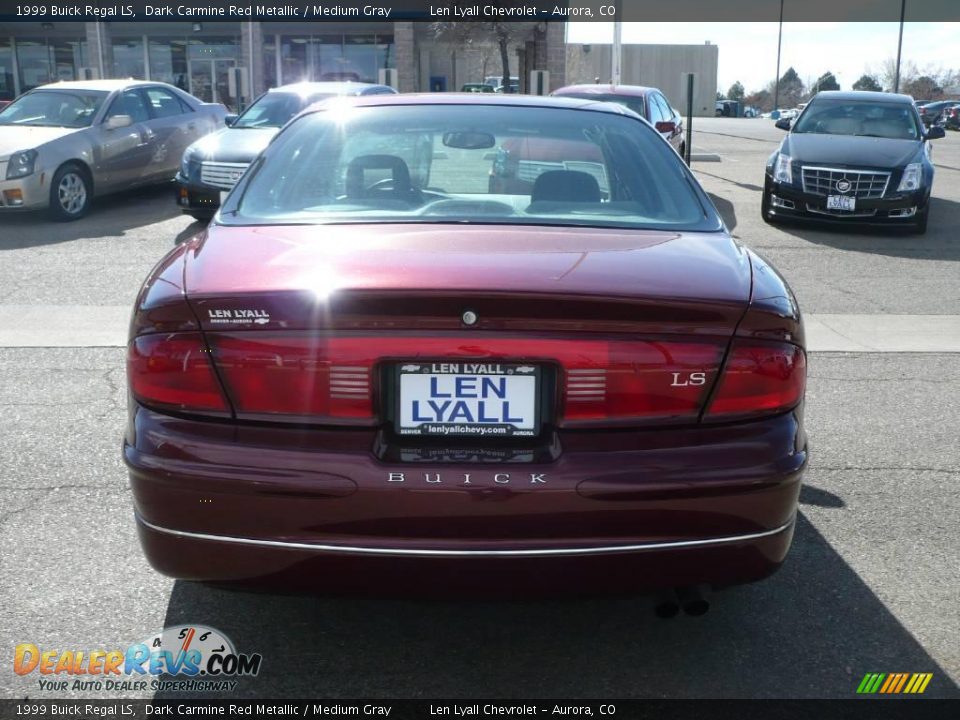 1999 Buick Regal LS Dark Carmine Red Metallic / Medium Gray Photo #5