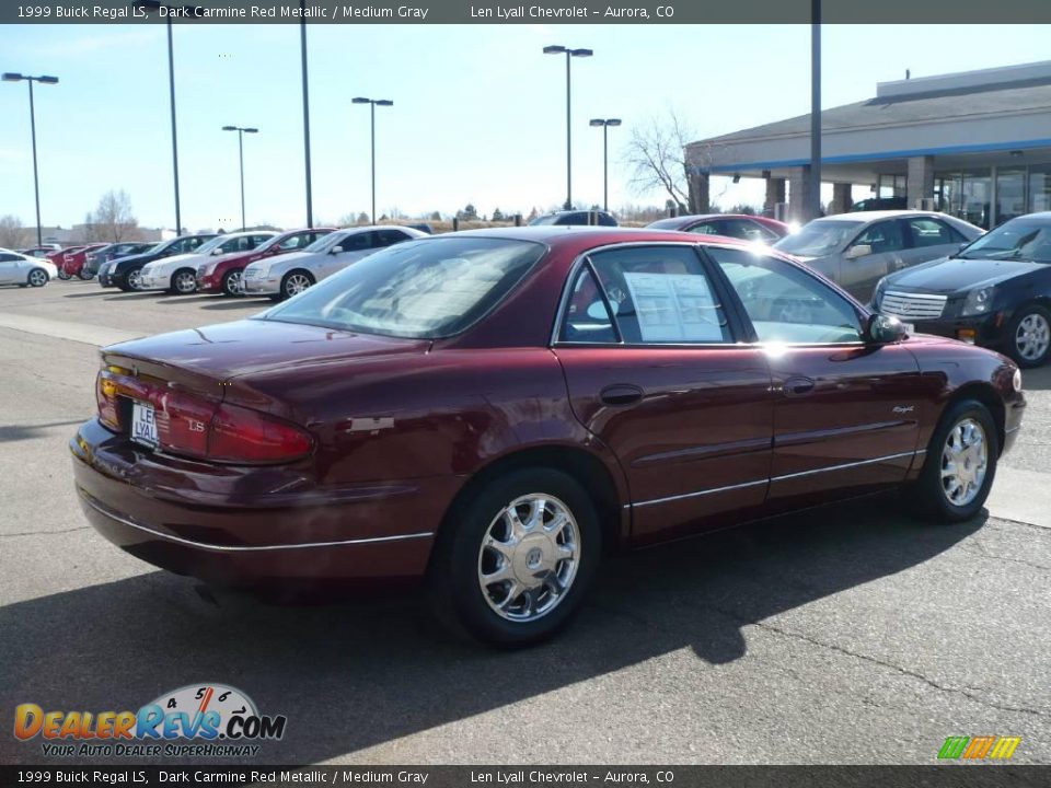 1999 Buick Regal LS Dark Carmine Red Metallic / Medium Gray Photo #6